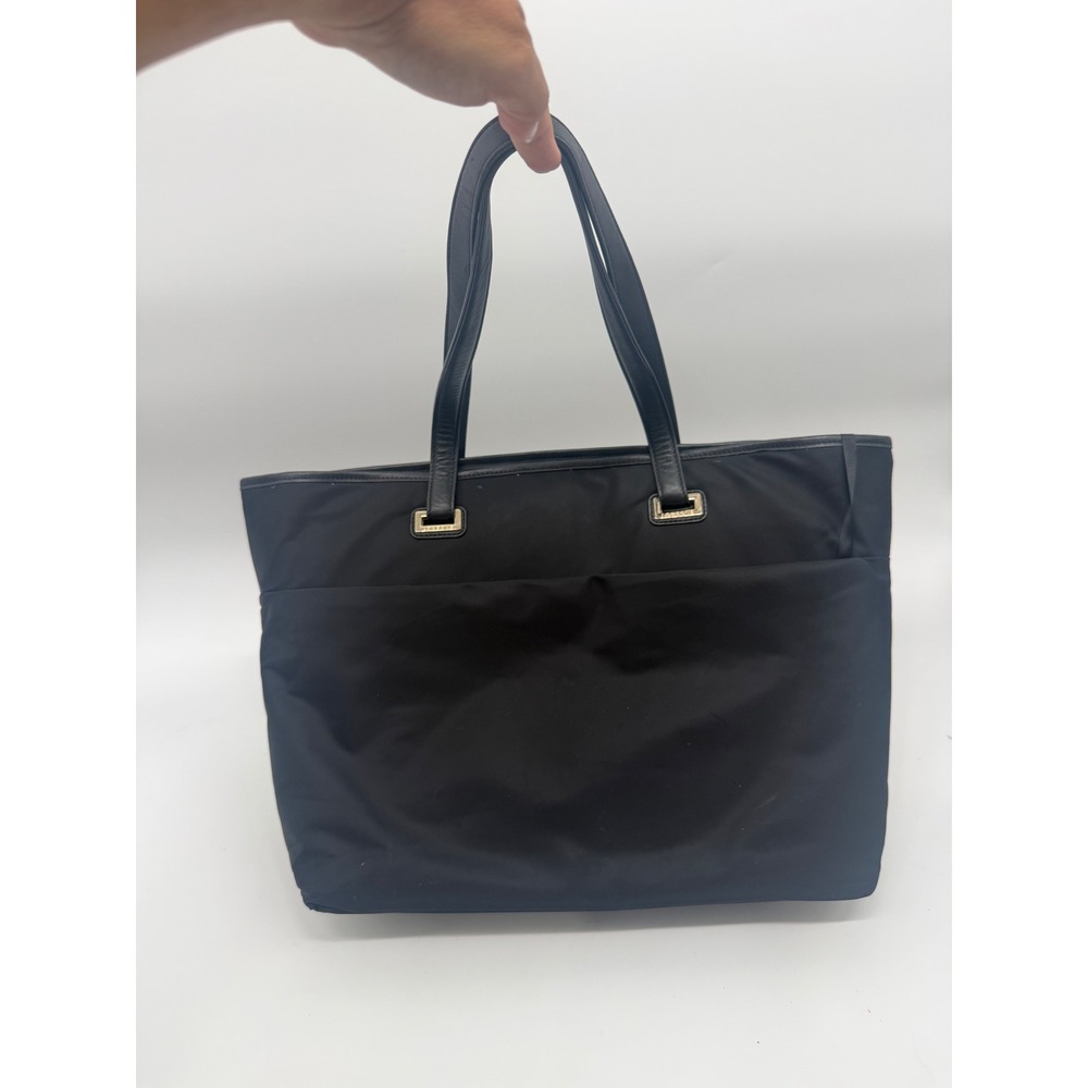 Lo & Sons Black Nylon Work Seville Air Tote Bag Handles Laptop Travel Carryall